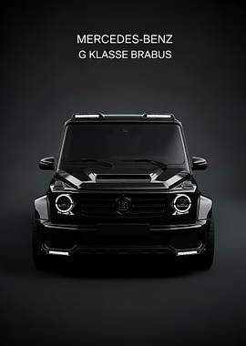 Black Mercedes G-Klasse Brabus poster