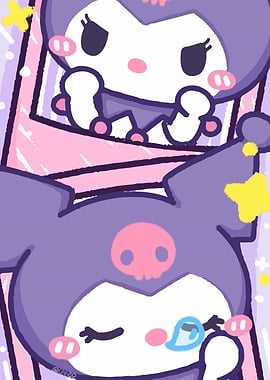 Cute Kuromi Characters in Pastel Colors