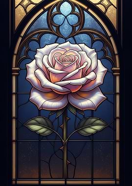 Stained Glass Rose Window