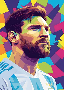 Lionel Messi Pop Art Portrait
