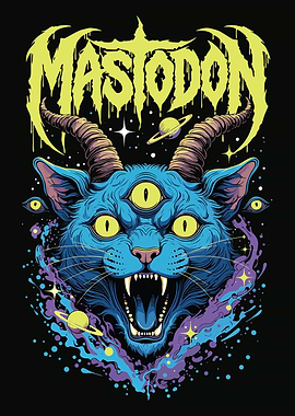 Mastodon Cosmic Cat with Horns