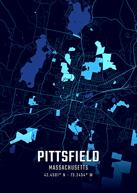Pittsfield Massachusetts Midnight City Map