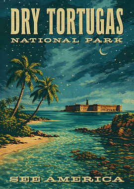 Dry Tortugas National Park Vintage Poster