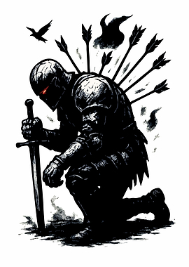 Knight with Arrows and Sword