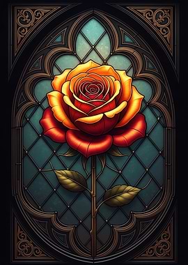 Gothic Rose Stained Glass