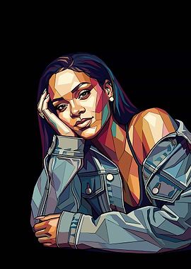 Rihanna Pop Art Portrait