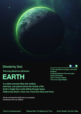 Earth in Space Poster