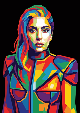 Lady Gaga Pop Art Portrait