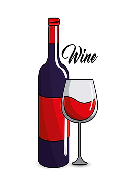 Wine Bottle And Wine Glass