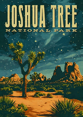 Joshua Tree National Park Vintage Poster