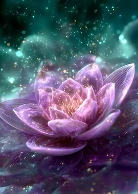 Magical Glowing Lotus Flower