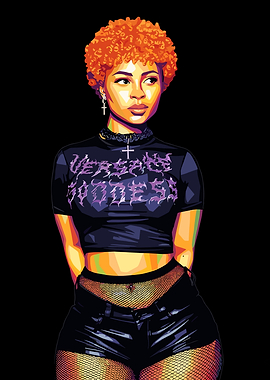 Ice Spice Pop Art Portrait