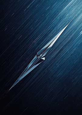 Sleek Cosmic Spear — Futuristic Geometric Starship in Motion