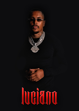 Rapper Luciano in Black with Chains