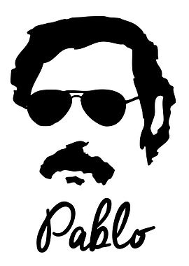 Pablo Escobar Silhouette with Name