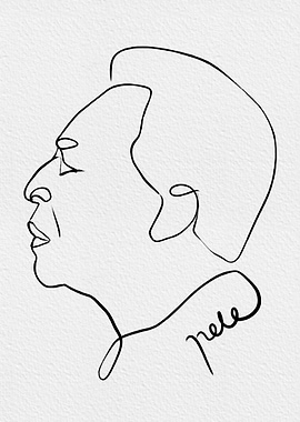 Pele Line Art Signature