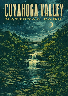 Cuyahoga Valley National Park Vintage Poster