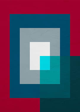 Geometric Abstract with Overlapping Squares