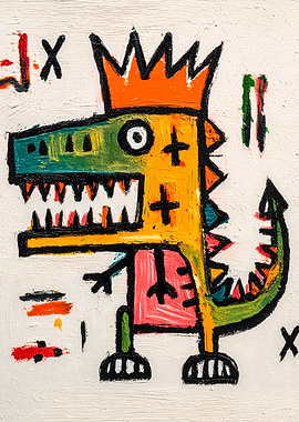 King Dinosaur Painting