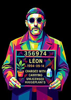 Leon Mugshot Pop Art