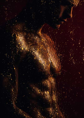 Golden Liquid Male Physique