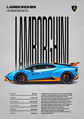 Lamborghini Huracán STO Poster
