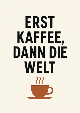 Coffee First Then The World