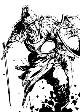 Knight with Sword and Shield