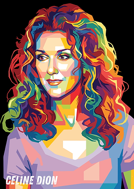 Celine Dion Pop Art Portrait