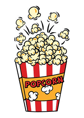 Popcorn Box with Popping Kernels