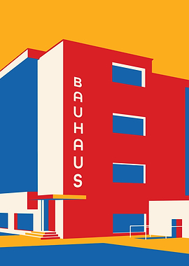 Bauhaus Building Poster