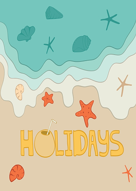 Summer Holidays Beach Scene