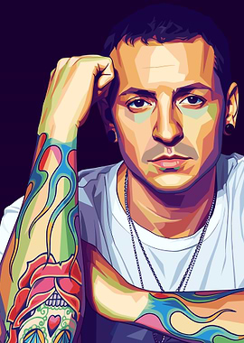 Chester Bennington Pop Art Portrait