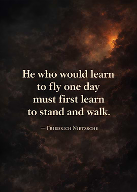 Nietzsche quote about learning to fly