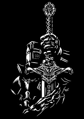 Knight Holding a Sword