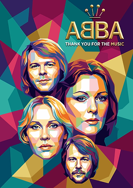 ABBA 'Thank You For The Music' Pop Art