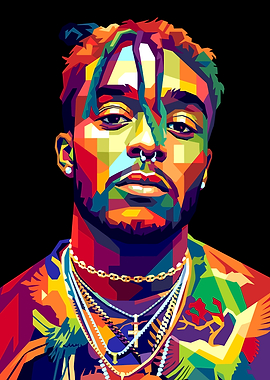 Colorful Portrait of Lil Uzi Vert