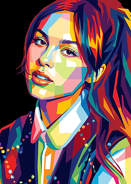 Olivia rodrigo face pop art