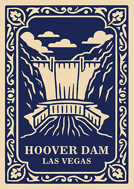 Hoover Dam Las Vegas Vintage Poster
