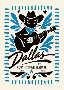 Dallas Country Music Poster