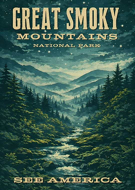 Great Smoky Mountains National Park Poster