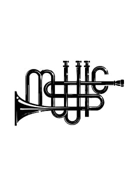 Black Trumpet Illustration