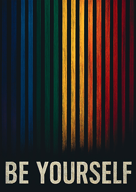 Rainbow Minimalist Be Yourself
