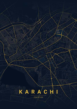 Karachi Pakistan City Map