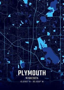 Plymouth Minnesota Midnight City Map