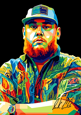 Pop Art Portrait of Luke Combs