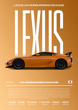 Lexus LFA Nürburgring Package Car Poster