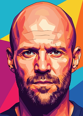 Pop Art Portrait of a Jason Statham