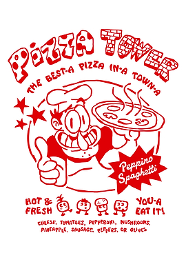 Pizza Tower Cartoon Chef