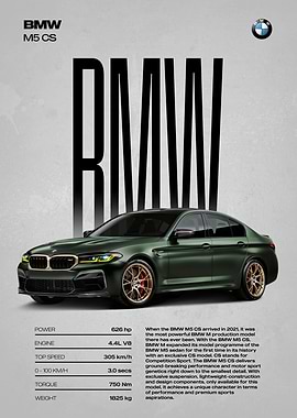 BMW M5 CS Poster